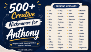 500+ Creative Nicknames for Anthony List of creative and trending nicknames for Anthony, including Tony, Ant-Man, and T-Dog.