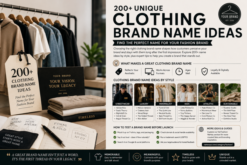 Clothing Brand Name Ideas