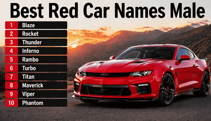 Best Red Car Names Male