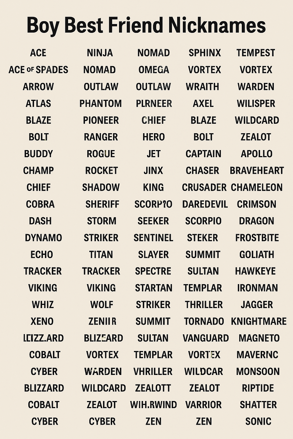 2000+ Boy Best Friend Nicknames 2024