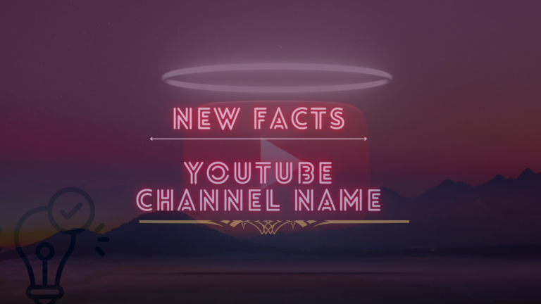 New Facts YouTube Channel Name