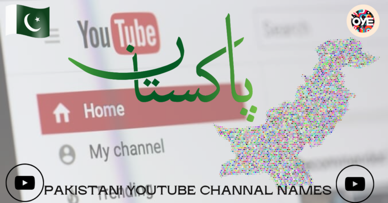 Best Pakistani Youtube channel name ideas (2024)