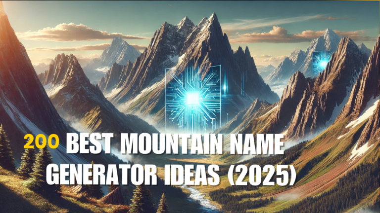 200+ Best mountain name generator Ideas (2025)