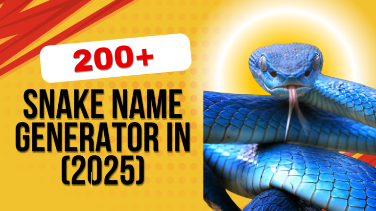 200+ Snake Name Generator In (2025)