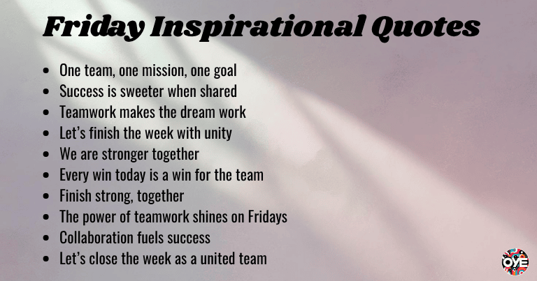 Friday Inspirational Quotes

