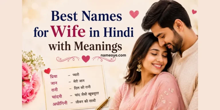 Best Names for Wife in Hindi with Meanings
